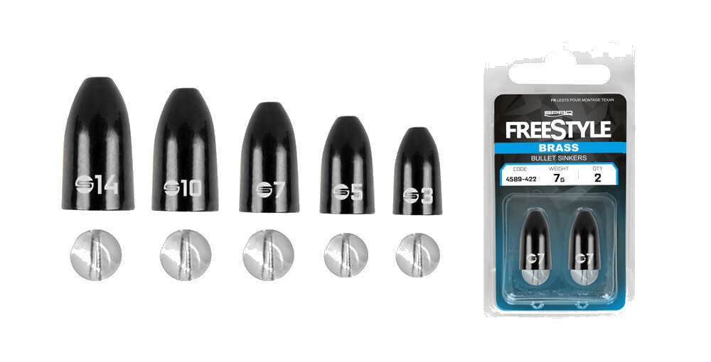Freestyle Bullet Sinker - Brass - Black - 10g