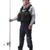 Angler wearing vest
